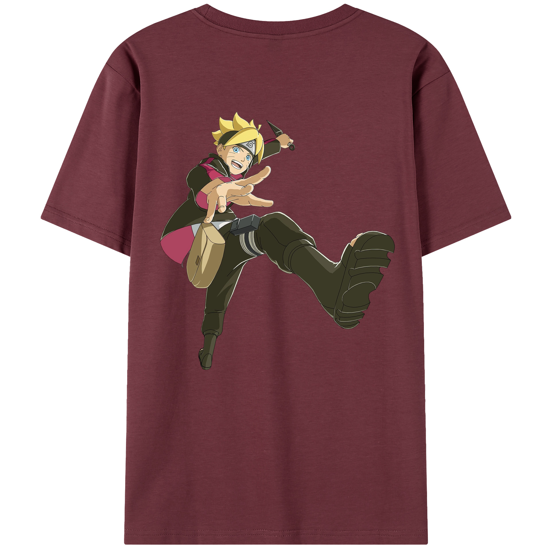 （画像用） NARUTO -ナルト- うずまき ボルト Uzumaki Boruto 綿100％半袖Tシャツ（背面プリント）
